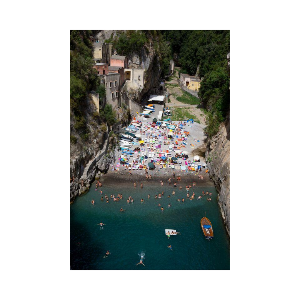 Furore Fjord with Boats - Photographic Art Print For Wall Framing